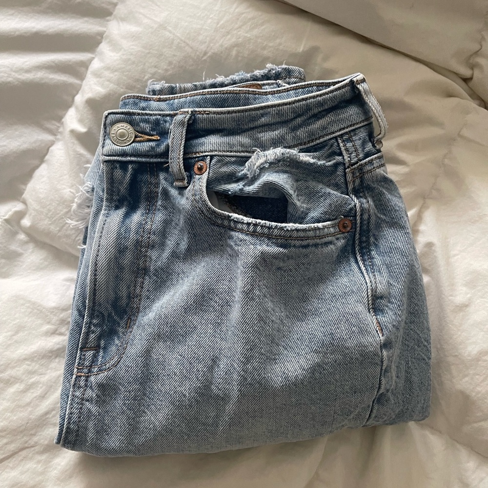 American Eagle Distressed Mom Jean